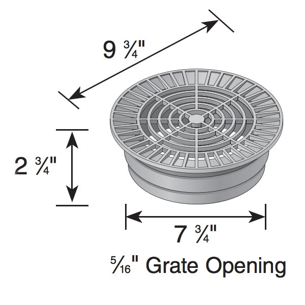 NDS - 1060S - 10" Rd Grate-Sand