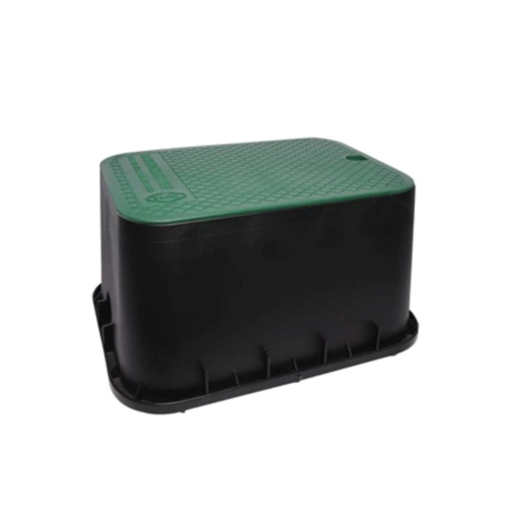 Dura Valve Box Rectangle Black Box/Green Lid Overlapping