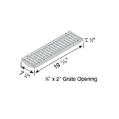 NDS - 837 - 8" x 20" Channel Grate- Lt Gray
