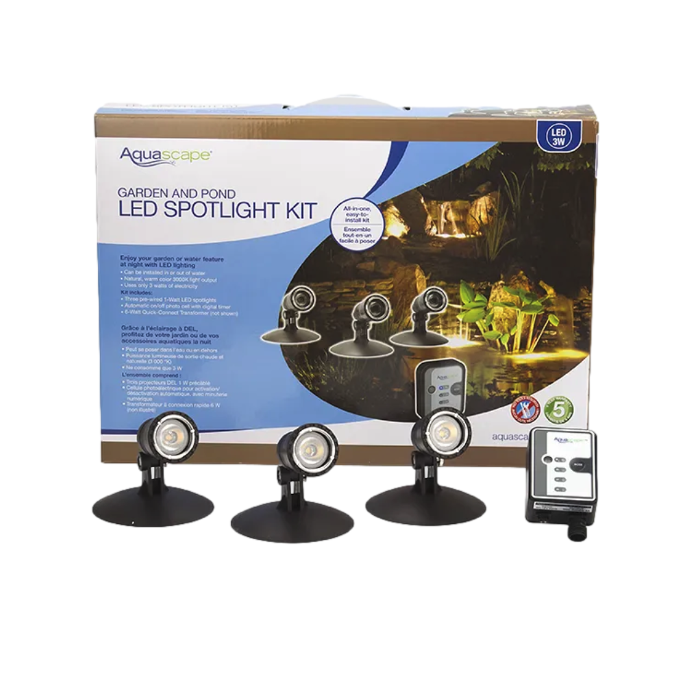 Aquascape - 406620 - LED Pond And Landscape Spotlight Kit 3-Watt