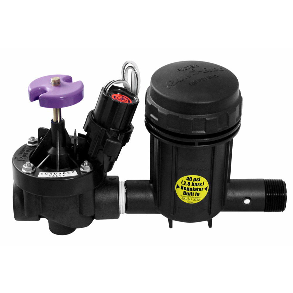 Rain Bird - XCZ-100-PRBR - XCZ Wide Flow Reclaimed Commercial Control Zone Kit with 1 in. PESB-R Valve and 1 in. 40 psi Basket Filter