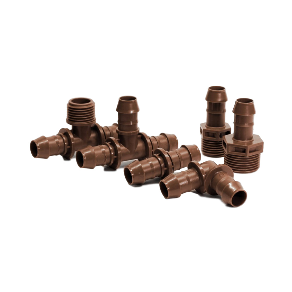 Rain Bird XF Series 17mm Insert Fittings | 17mm Barb Dripline Connectors - Big Frog Supply