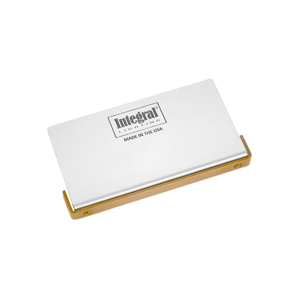 Integral IL6 clay powder-coated hardscape step light, LED 3000K model, front profile showing slim 6-inch stainless steel fixture and faceplate.