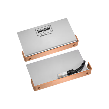 Integral IL6 clay finish with Ushio 11.5W xenon bulb installed, showing faceplate removed to reveal nylon wedge base socket and brass contacts.