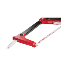 Close-up of Milwaukee model 48-22-0050 showing internal blade storage area and overmolded handle for improved comfort and control (product image).