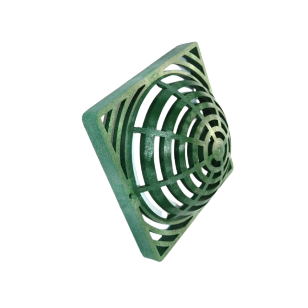 NDS - NDS991 - NDS Drain Grate Square Atrium Polyolefin Green 9 in.