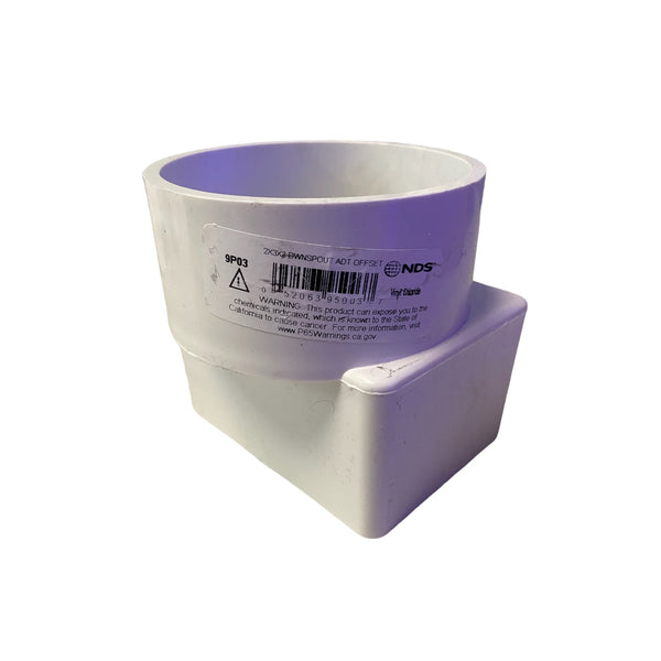 NDS - 9P03 - 2X3X3 Downspout Adapter Offset — Sprinkler Supply Store
