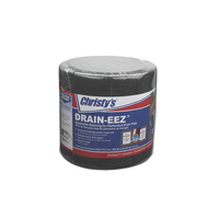 Close-up of Drain-EEZ knitted/needle-punched polypropylene sleeve showing seamless stretchable fabric used for encasing perforated drain pipe.