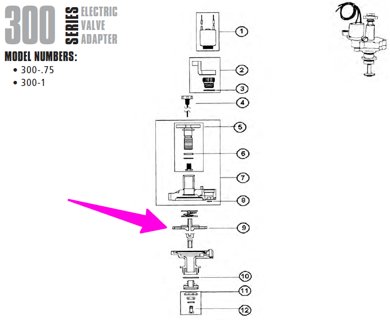 Toro - R726901 - Toro Hardie Diaphragm & Stem assy 1, 300