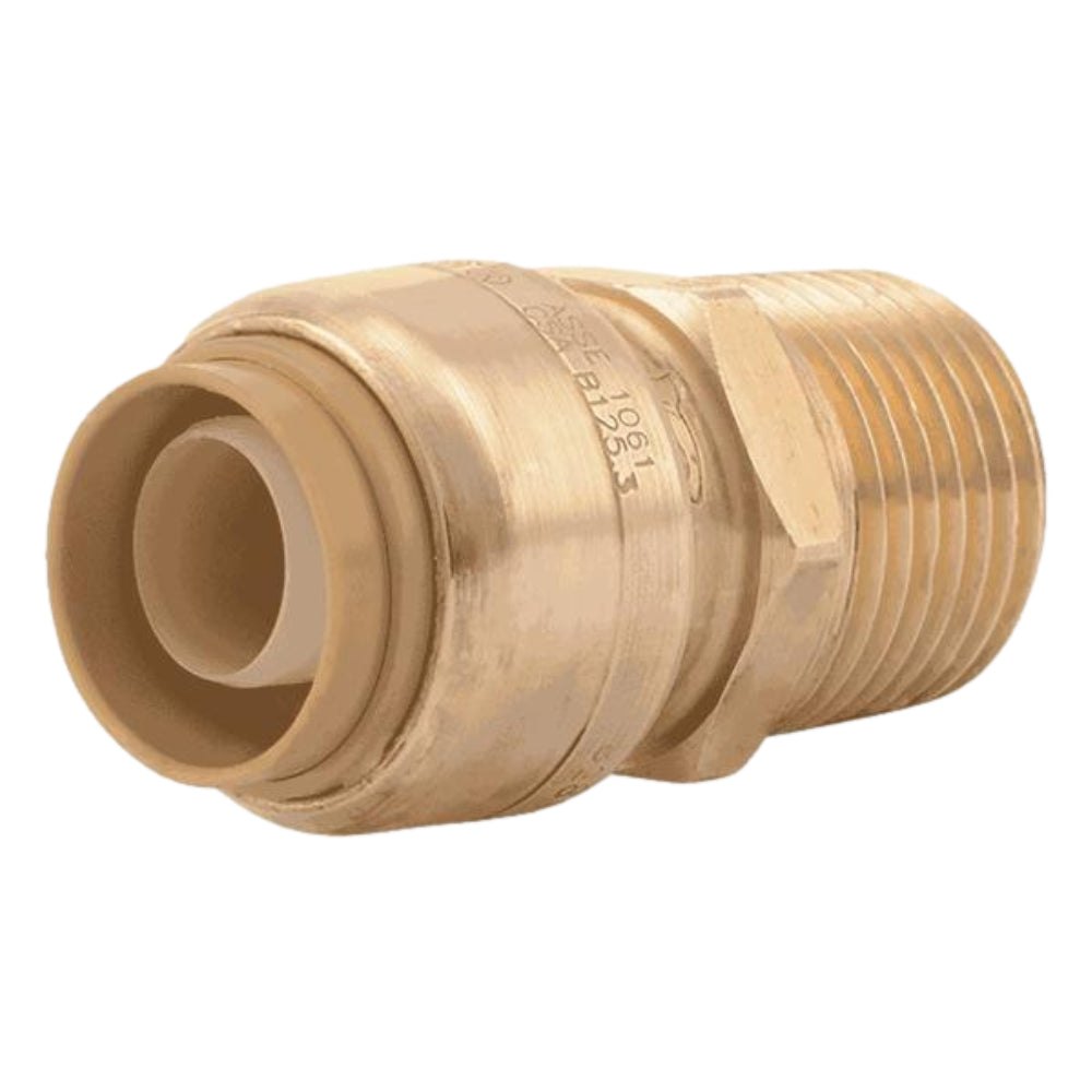 SharkBite Straight Male Push Connector Lead Free Brass Push x MIPT