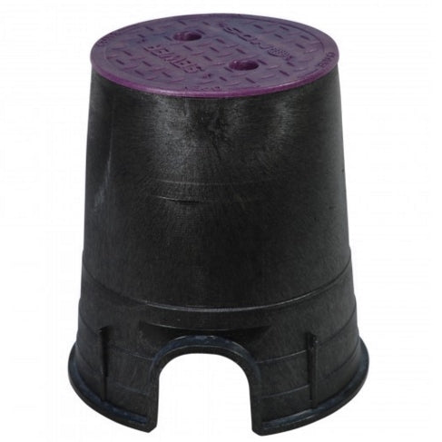 NDS - 107PBCR - Standard 6" Round, Overlapping Cover, Purple Lid