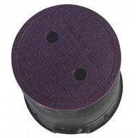 NDS - 107PBCR - Standard 6" Round, Overlapping Cover, Purple Lid