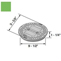 NDS - 111C - Standard 10" Round, Overlapping Lid, Green
