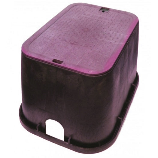 NDS - 113PBCR - Standard 14"x19"x12" Valve Box, with Overlapping Lid, Purple Body & Lid
