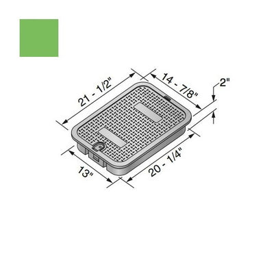 thumbnail image 2 of NDS 117C Polyolefin Green Jumbo Valve Box Overlapping Cover – 13 X 20 In 2 of 5