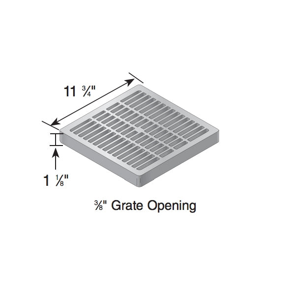 NDS - 1210 - 12" Sq Grate-Grey