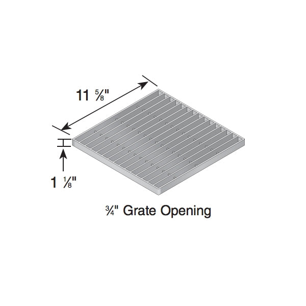 NDS - 1215 - 12" Sq Grate-Galv Steel