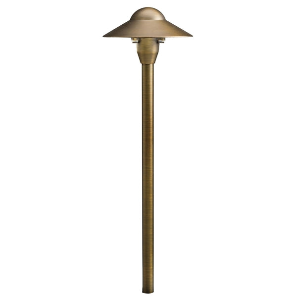 Kichler - 15470CBR -12-Volt 6-inch Dome Path Light, Cast Brass