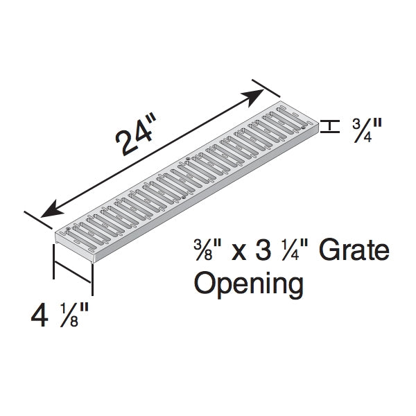 NDS - 241 - 2' GRAY CHANNEL GRATE
