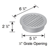 NDS - 40 - 6"Rd Grate-Black