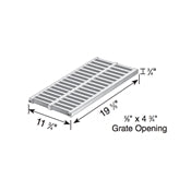NDS - 847 - 12" X 20" Channel Grate Gray