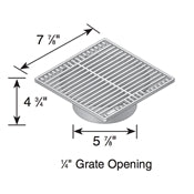 NDS - 881 - 8 inch Square Grate Black