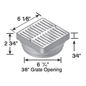 NDS - 921B - 6" Sq Brass Grate for Spee-D Basin