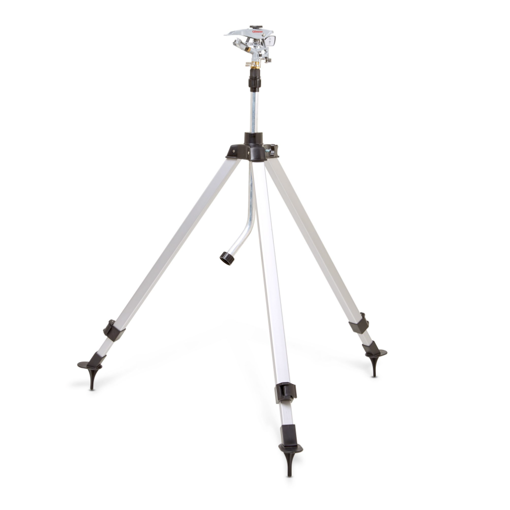 Gilmour - 816773-1001 - Gilmour Large Coverage Metal Head Tripod Sprinkler w/ Telescoping Base