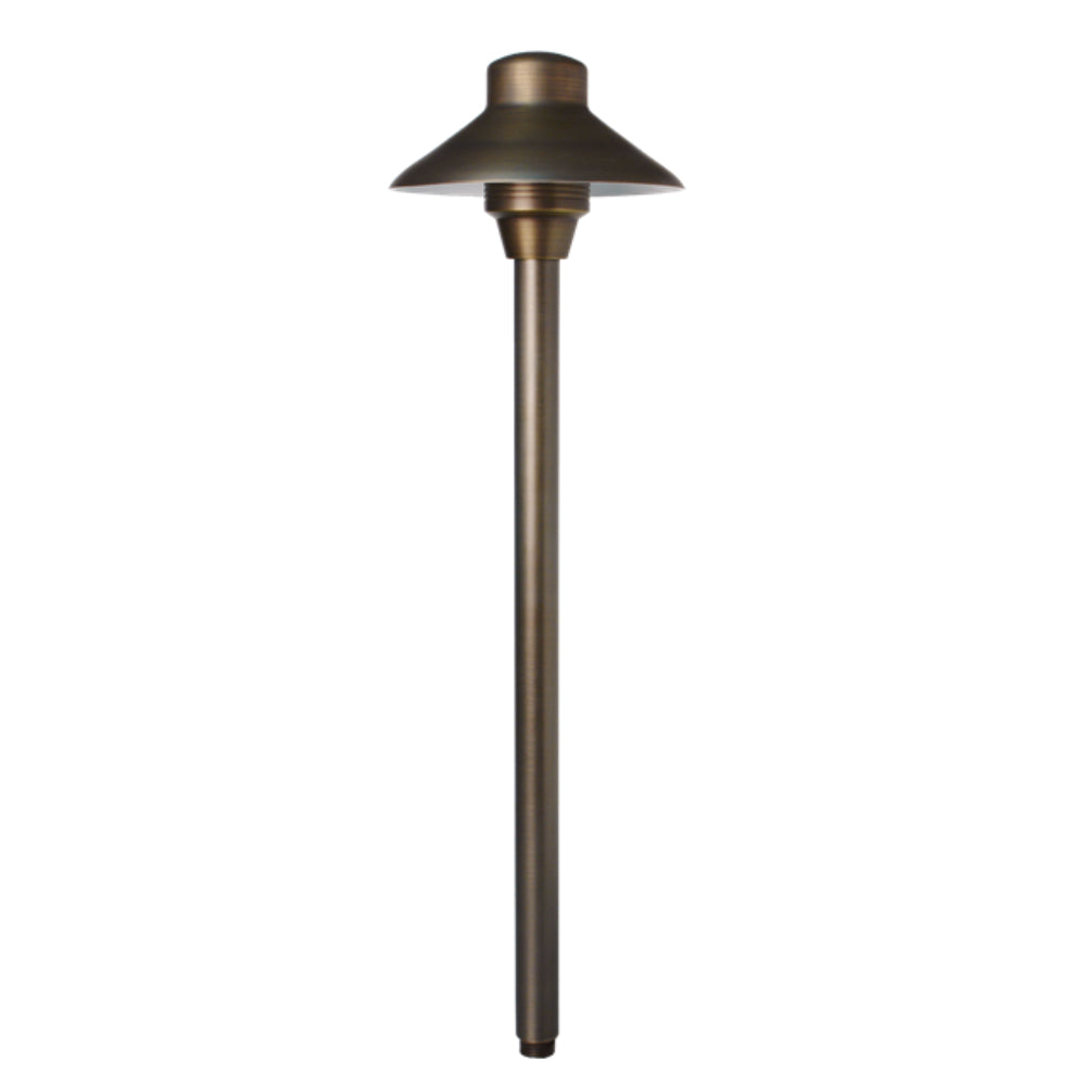 Unique - L6-NL-P - 6" Lancer Path Light 12" Riser Brass Housing Weathered Brass Finish No Lamp Painted