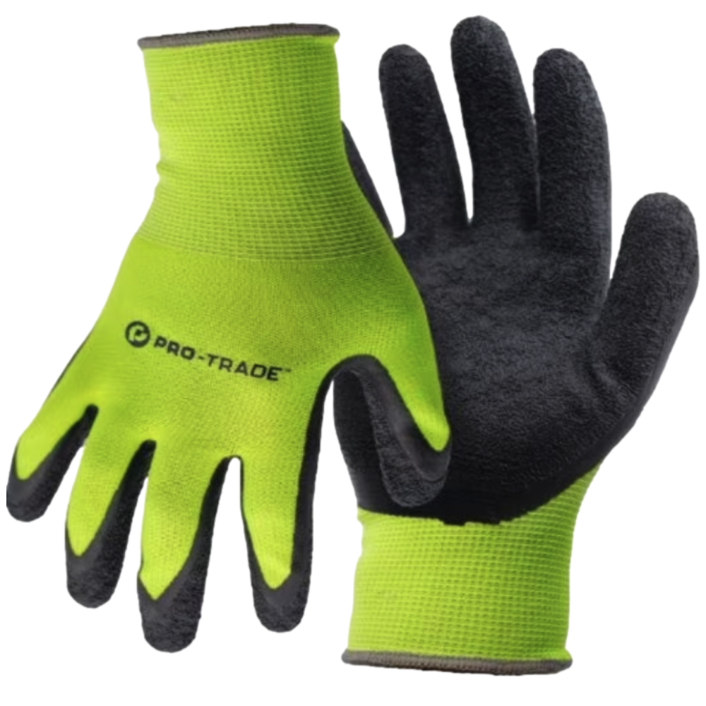 Pro-Trade High Viz Flex Grip Work Glove w/ Latex Palm