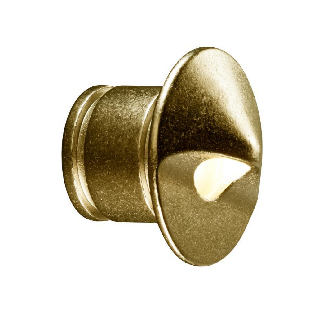 FX - PO1LEDRDBS - PO Wall Light, 1LED, Round, Natural Brass